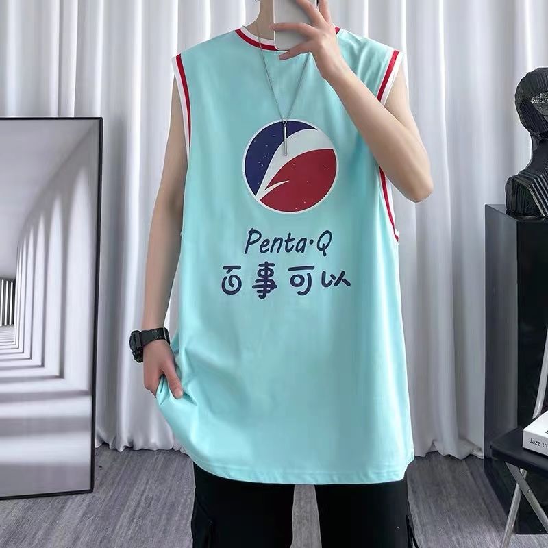 Vest high street male summer student tide brand ins vest sports net red fitness American basketball sleeveless t-shirt suit