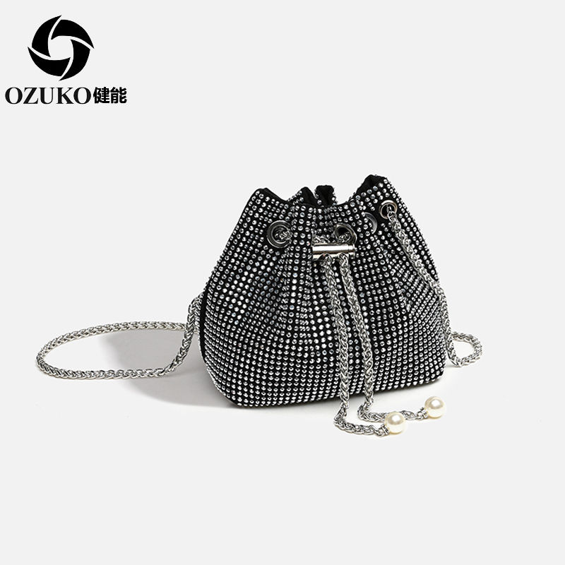 Western-style small bag women's spring  new trendy fashion chain rhinestone niche explosive bucket bag messenger bag