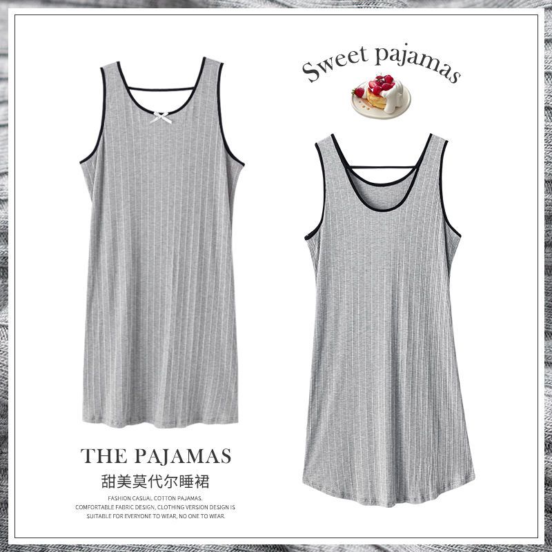 Nanjiren sling nightdress women summer modal vest pajamas women 2023 new sexy pure desire wind home service