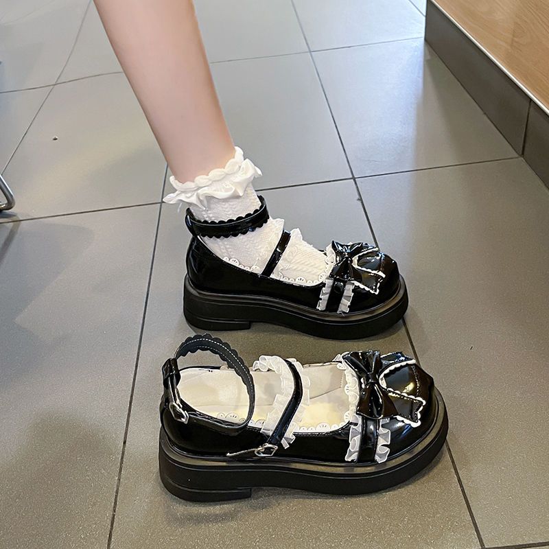 jk小皮鞋女日系可愛學生lolita公主蘿莉鞋子配裙子厚底蕾絲娃娃鞋