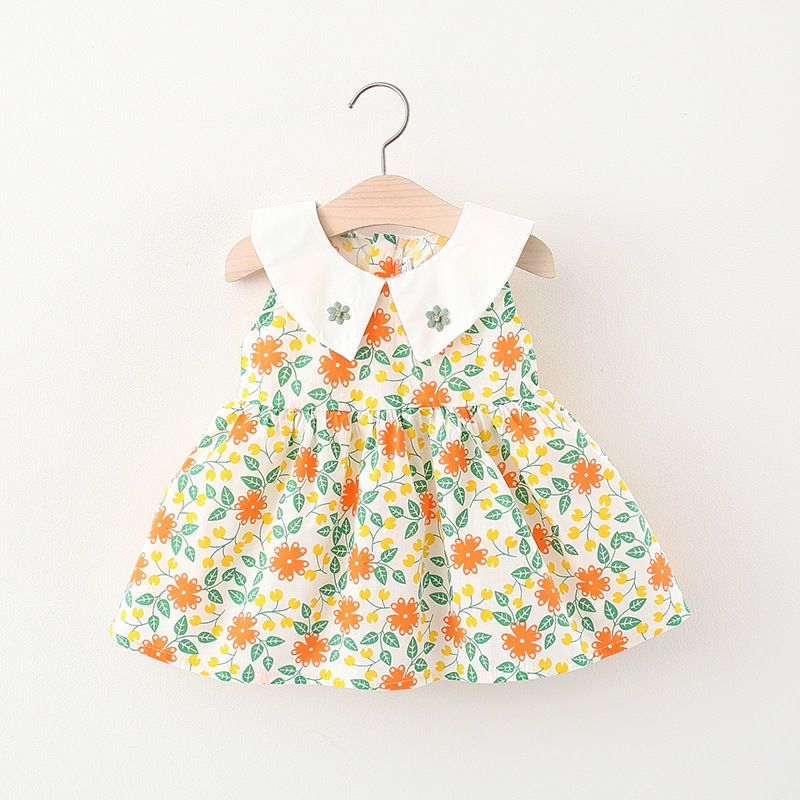 女童夏季吊带连衣裙0-1-岁婴儿夏装小女孩洋气裙子宝宝碎花公主裙