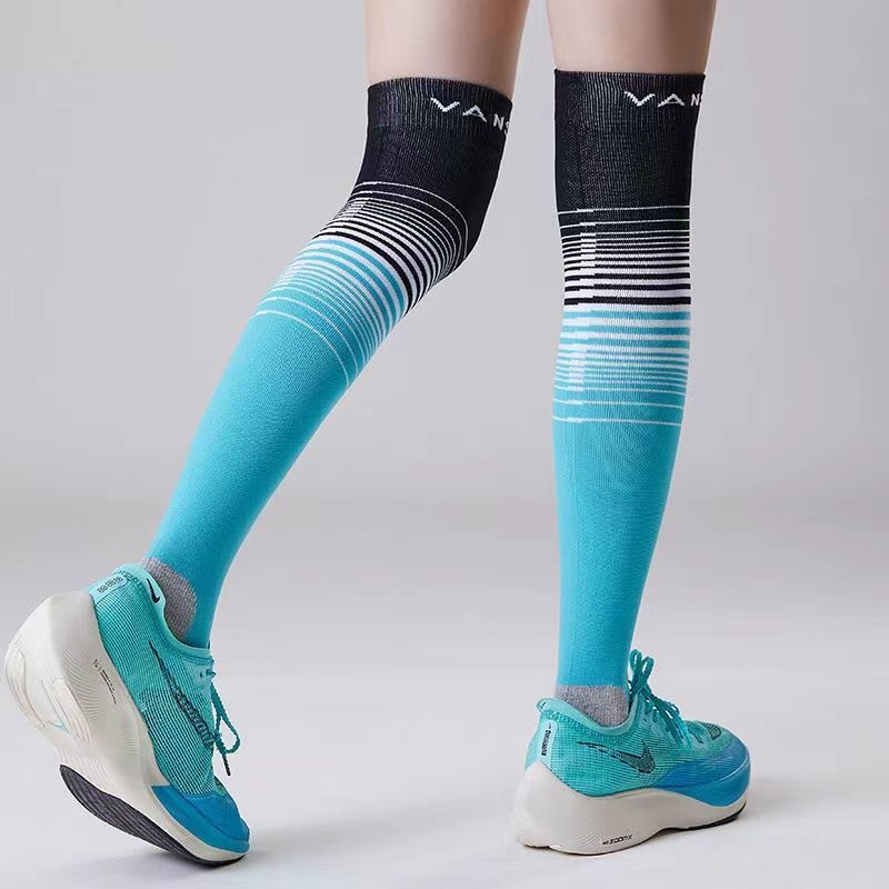 范斯蒂克运动袜子女过膝长袜透气弹力健身跑步袜训练马拉松网球袜