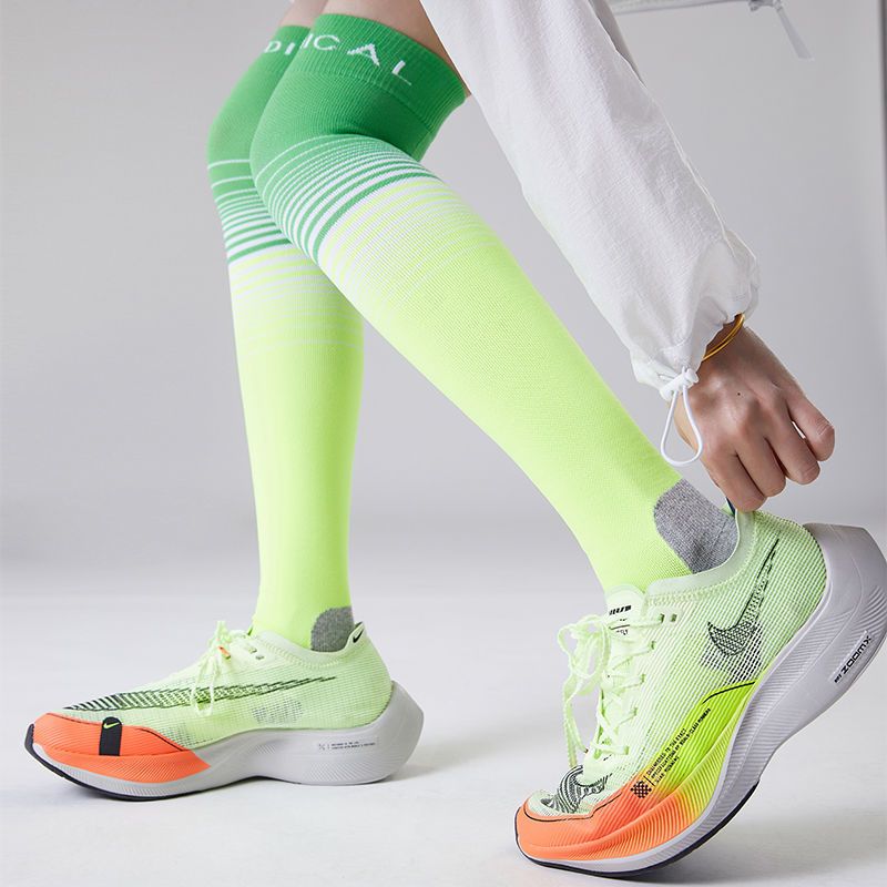 范斯蒂克压缩袜女专业马拉松压力袜长筒运动健身跑步瑜伽袜子