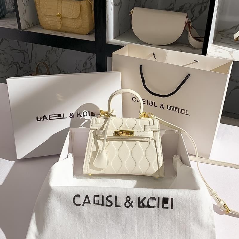 Hong Kong Cisl KelK women's bag embossed Kelly bag women's 2023 new high-quality texture handbag