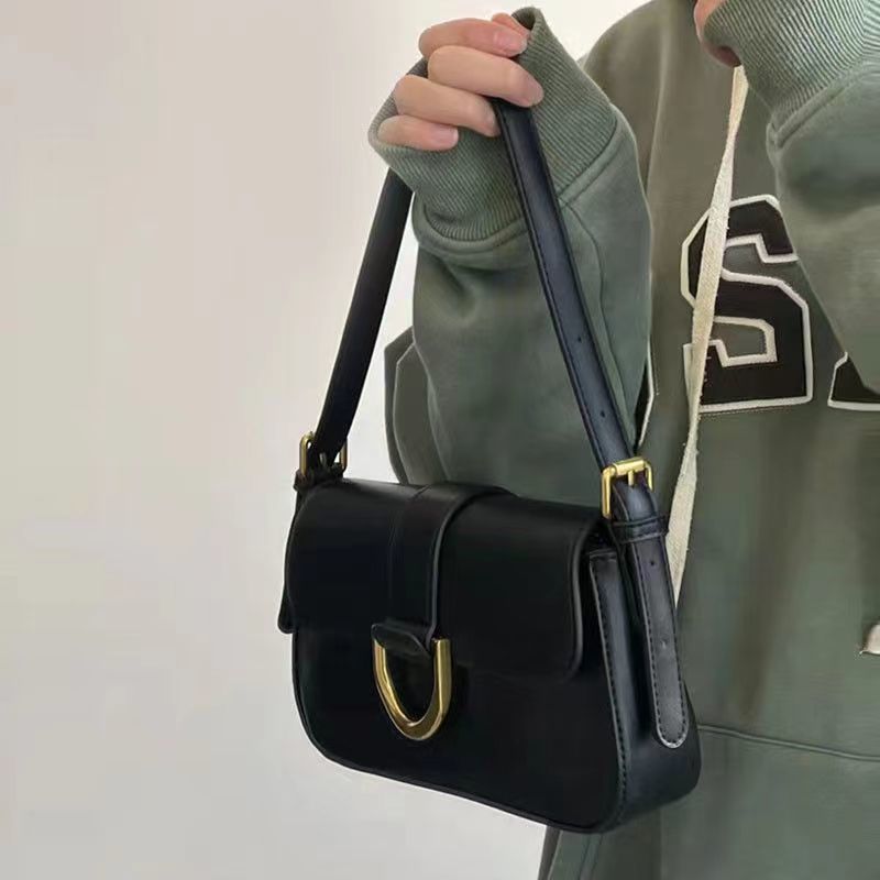 法式潮流高級質感包包女包2022新款法棍包復古時尚百搭單肩斜跨包