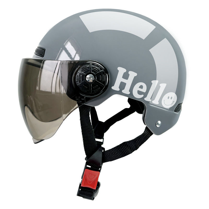 Chengye3C认证电动电瓶车头盔Hello男女士夏季四季半盔防晒安全帽