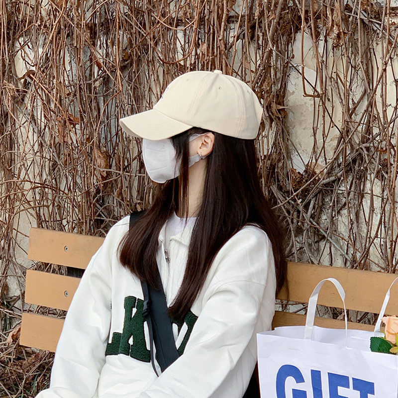 Hat female Korean version student peaked cap couple all-match cute bear embroidery sunshade baseball cap casual sun hat
