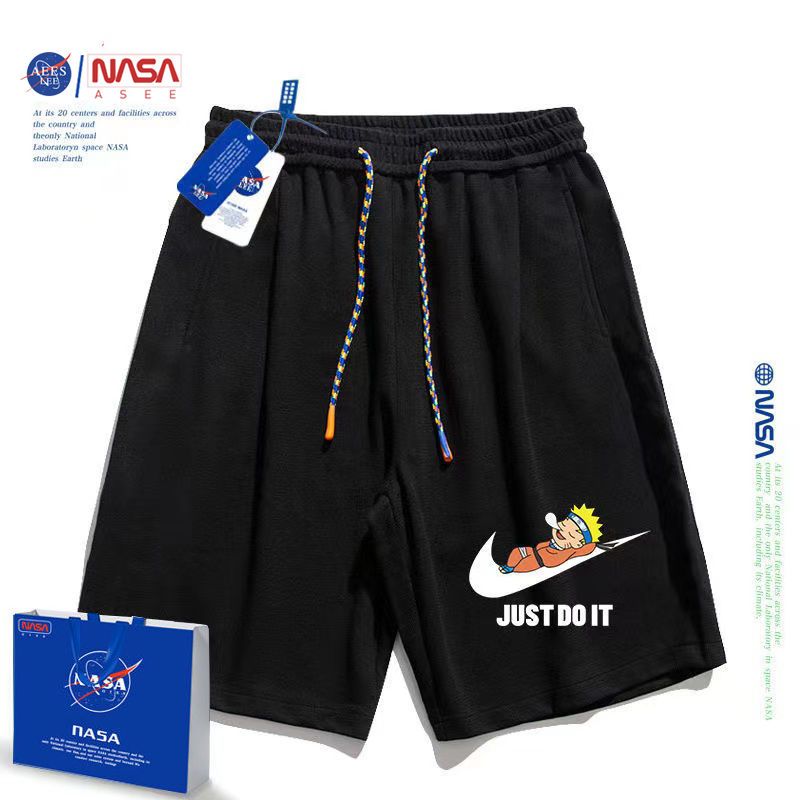 NASAAESS new cartoon hook Naruto casual parent-child outfit handsome medium and big children's shorts loose five-point pants