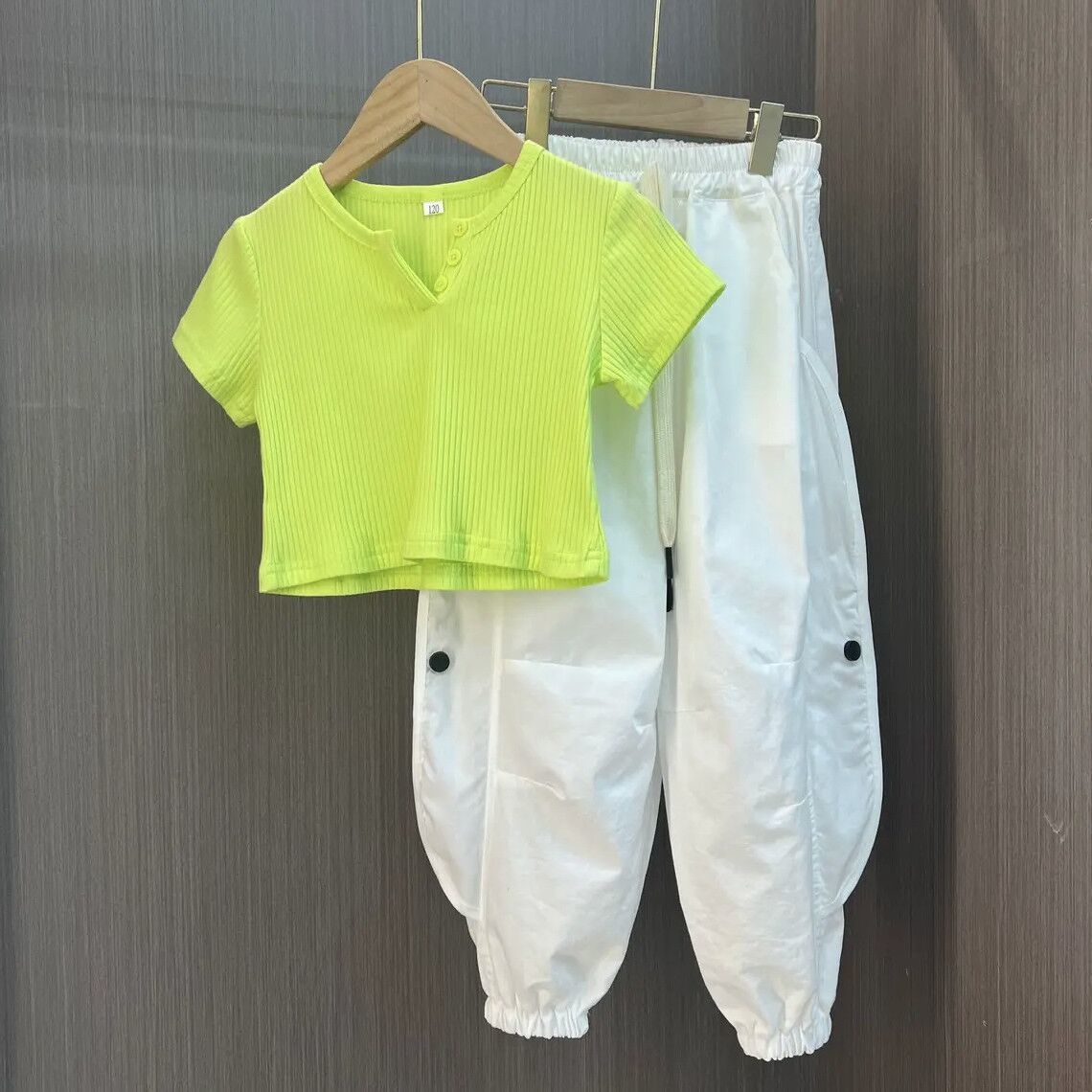 夏季女童網紅炸街套裝兒童休閒運動服夏裝女大童短袖時髦洋氣童裝