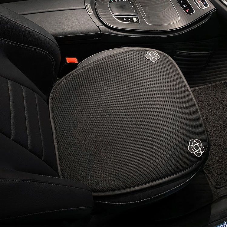 汽车坐垫夏季凉垫山茶花简约个性冰丝透气网布防滑通用车内保护垫