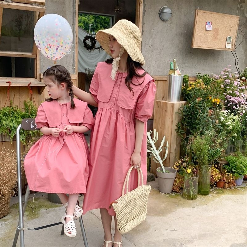 炸街亲子装夏装连衣裙2022最新款韩版洋气网红儿童夏季母女装裙子