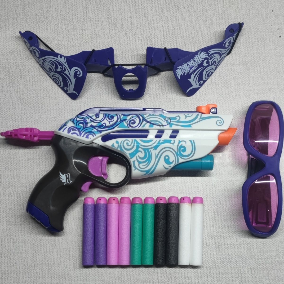 绝版NERF/热火木兰夜巡软弹红外发射器软弹枪