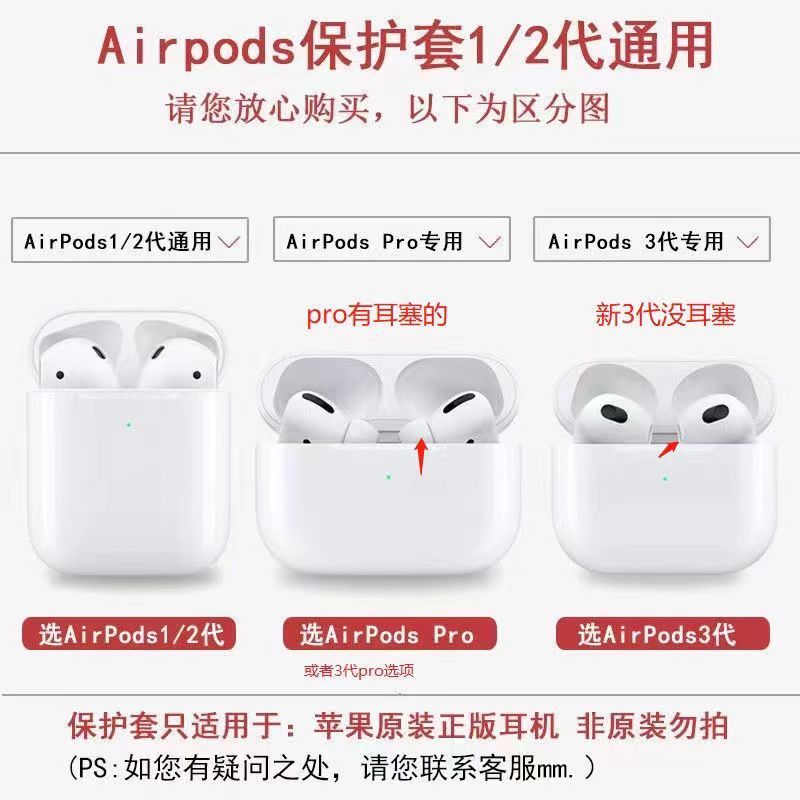 发光相机适用airpods2保护壳airpodspro耳机套三代苹果耳机保护套