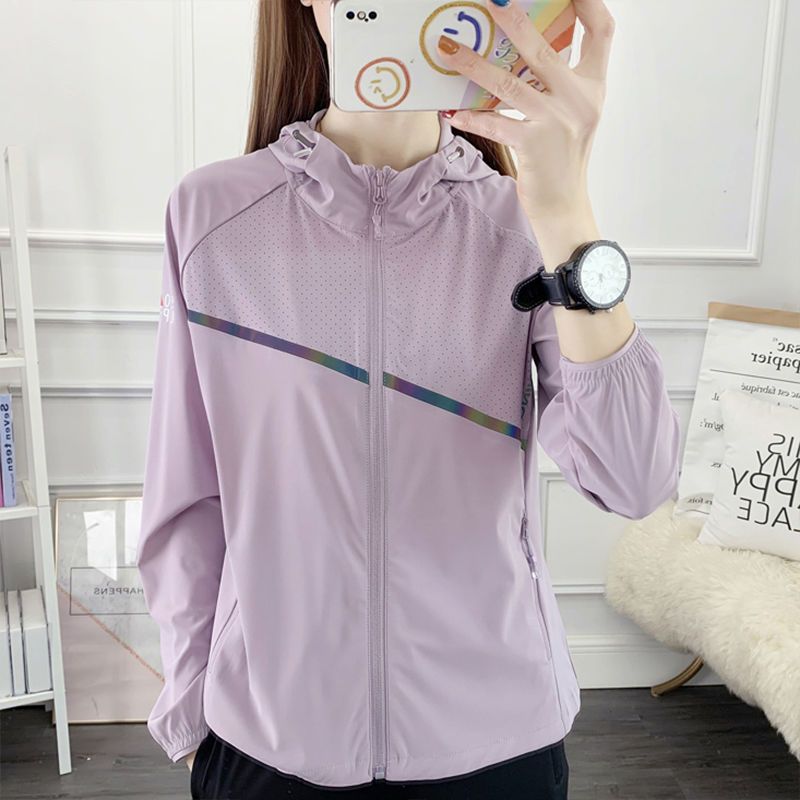 UPF50 ice silk sunscreen clothing women's summer UV protection thin long-sleeved jacket cool feeling 2023 new sunscreen clothing