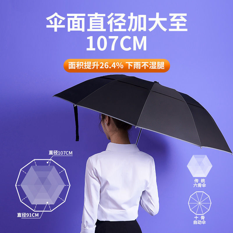 RTAKO全自动超大折叠雨伞防晒防紫外线双人太阳伞遮阳学生男女