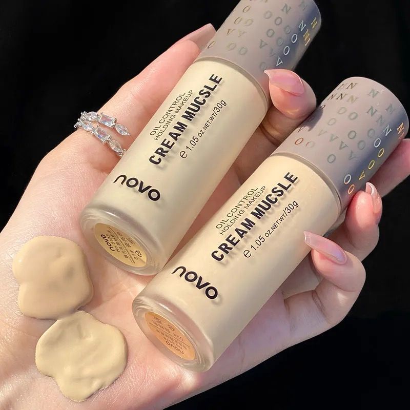NOVO粉底液控油遮瑕持久防水防汗不脫妝不卡粉保濕干皮油皮學生黨