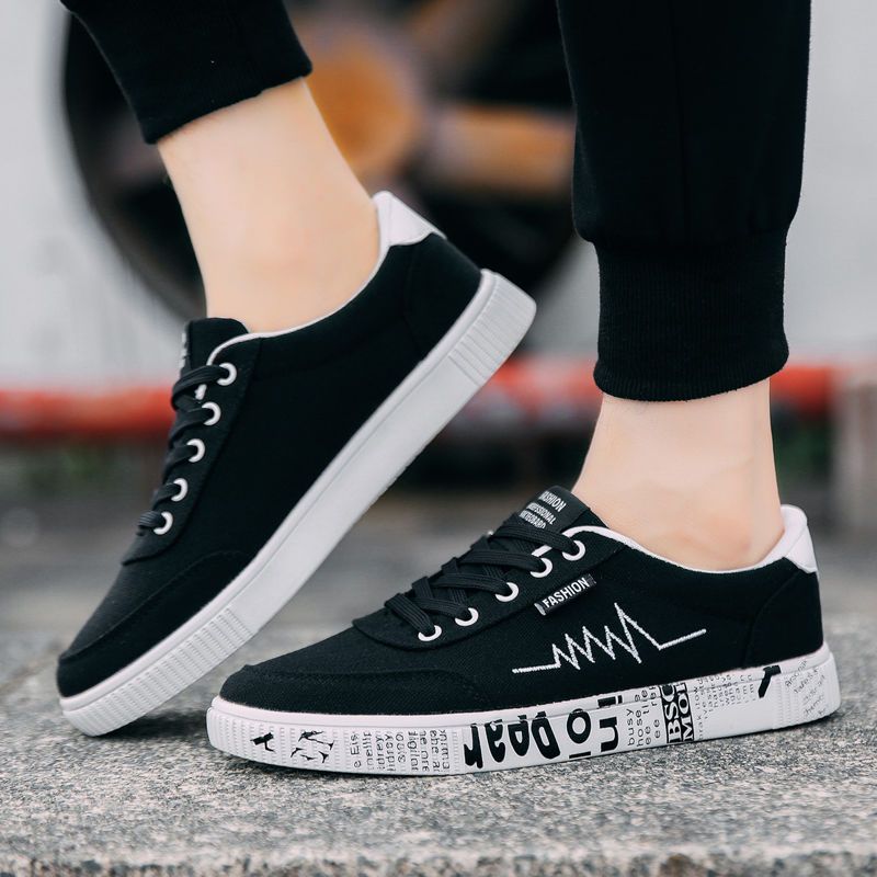 Shoes men's summer breathable trend all-match canvas shoes men's low top men's sneakers flat shoes sports casual shoes