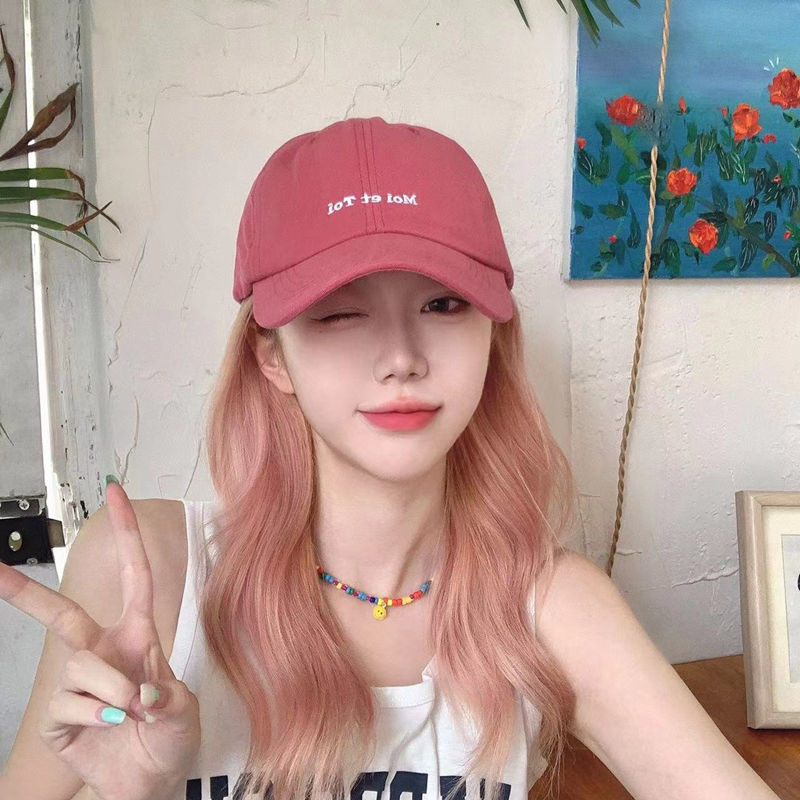 Hat women's Korean version of the trendy thin peaked cap showing face small ins Japanese sunscreen sun visor versatile student baseball cap