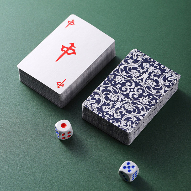 Mahjong Solitaire travel simple thickened Mahjong poker mini paper Mahjong tiles portable home silent paper Mahjong