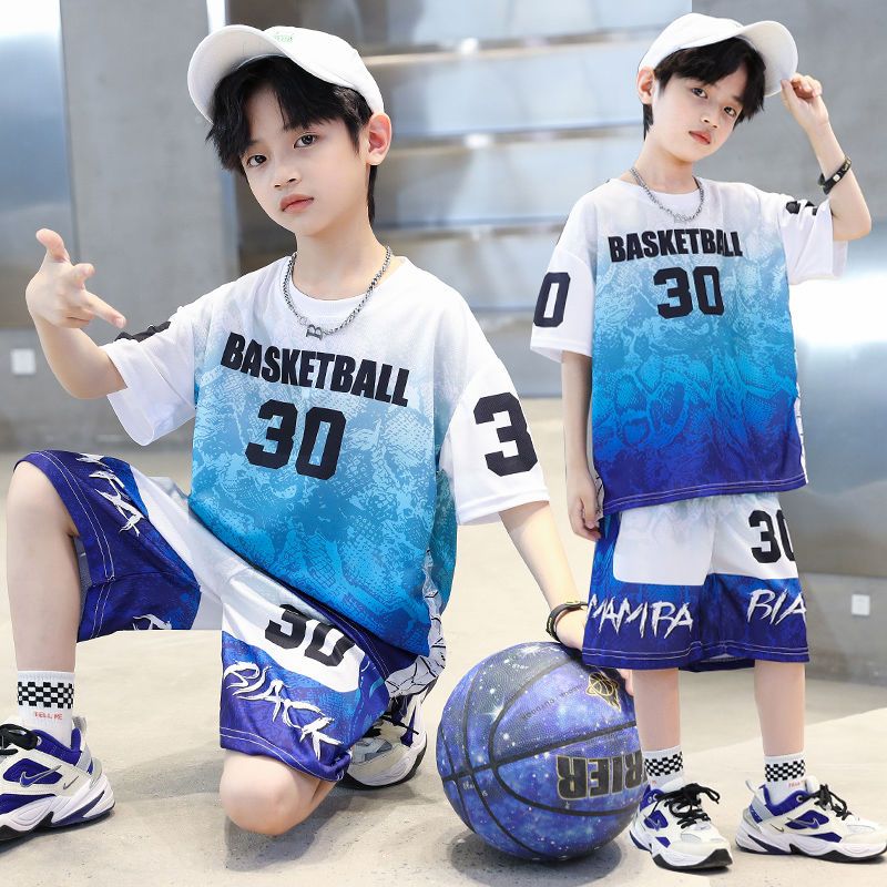 男童夏装速干中大童2022新款儿童夏季男孩篮球服运动薄款两件套潮
