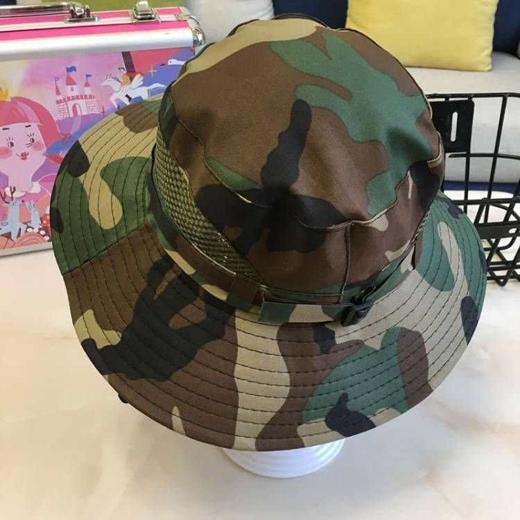 Student hat children's sunscreen hat outdoor camouflage hat trendy men's fishing sunshade fisherman hat female parent-child benny hat