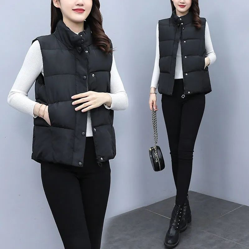 Vest women's  new style foreign fashion fashion vest women's outerwear all-match light autumn and winter warm waistcoat