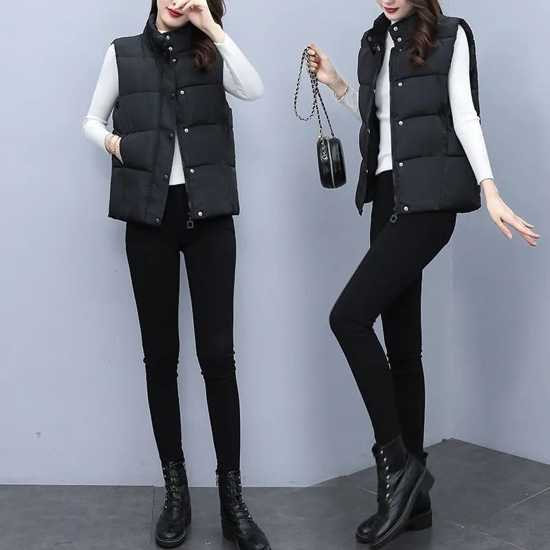 Vest women's  new style foreign fashion fashion vest women's outerwear all-match light autumn and winter warm waistcoat