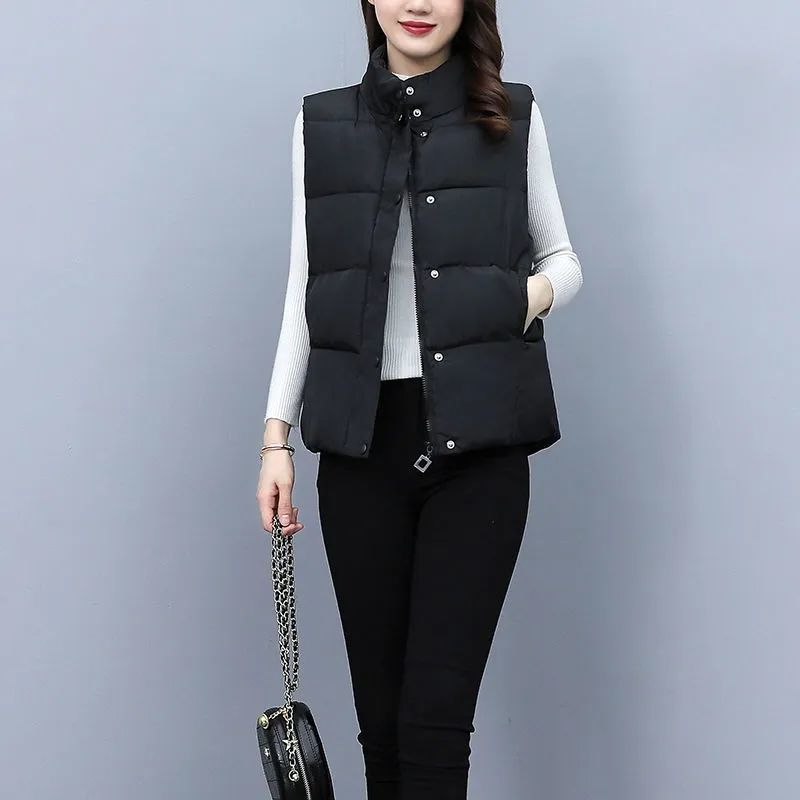 Vest women's  new style foreign fashion fashion vest women's outerwear all-match light autumn and winter warm waistcoat