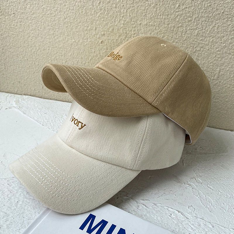 Hat female spring and summer sun protection peaked cap trendy all-match casual fashion baseball cap big head circumference face small sun visor