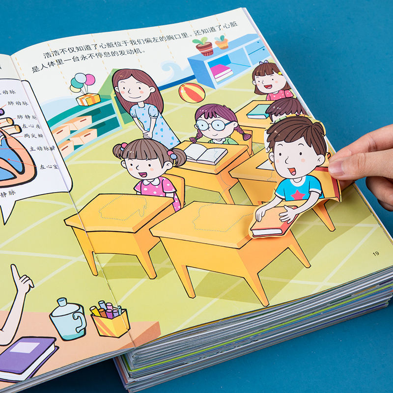 我们的身体贴贴画儿童卡通粘贴贴纸3到6岁宝宝早教玩具益智贴纸书