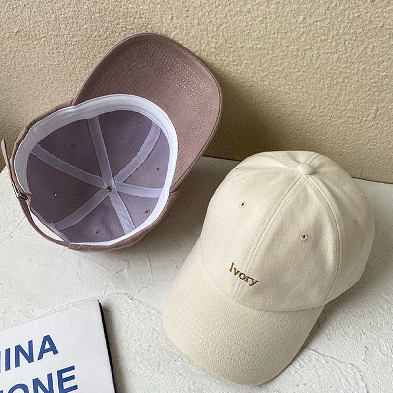 Hat female spring and summer sun protection peaked cap trendy all-match casual fashion baseball cap big head circumference face small sun visor