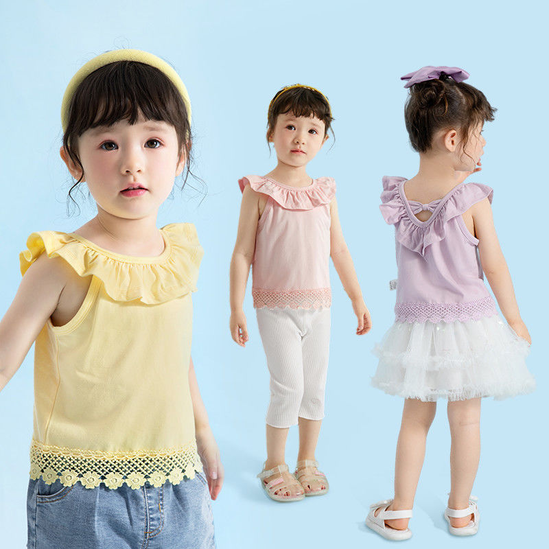 女童吊带夏3儿童夏季薄款衣服小童夏装婴儿童装洋气6岁宝宝上衣女