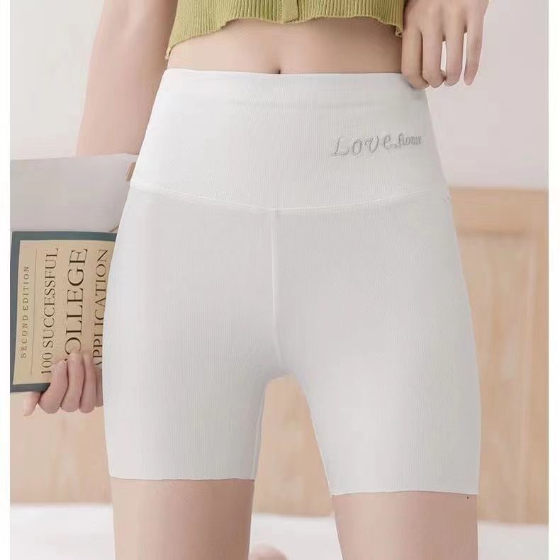 Anti-light safety pants summer high-waist belly three-point leggings women's non-curling thin section can be worn outside home shorts