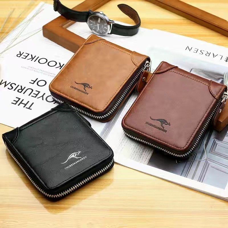High-end wallet men's wallet wallet multi-functional Korean version of the men's wallet card bag zipper driver's license bank card set bag