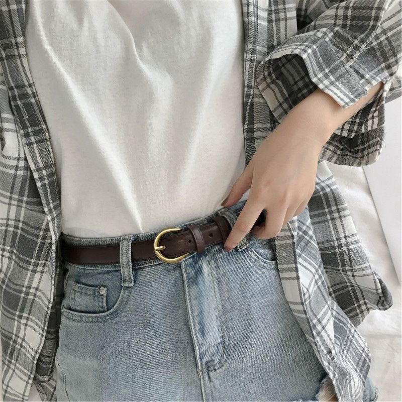 Small belt women's new retro belt ins style decorative pants with black jeans trendy summer fashion all-match