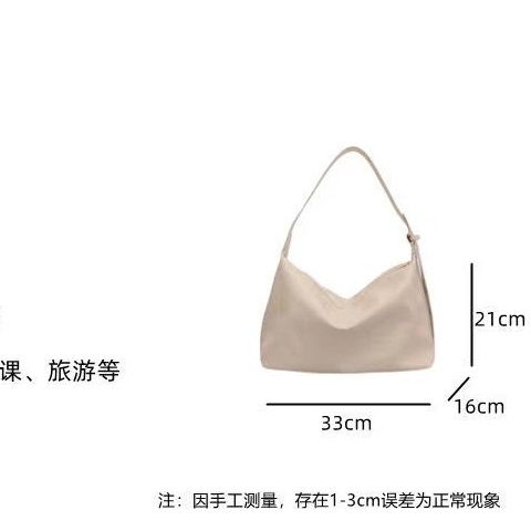  new fashion summer college retro solid color large-capacity tote bag commuting all-match shoulder messenger bag