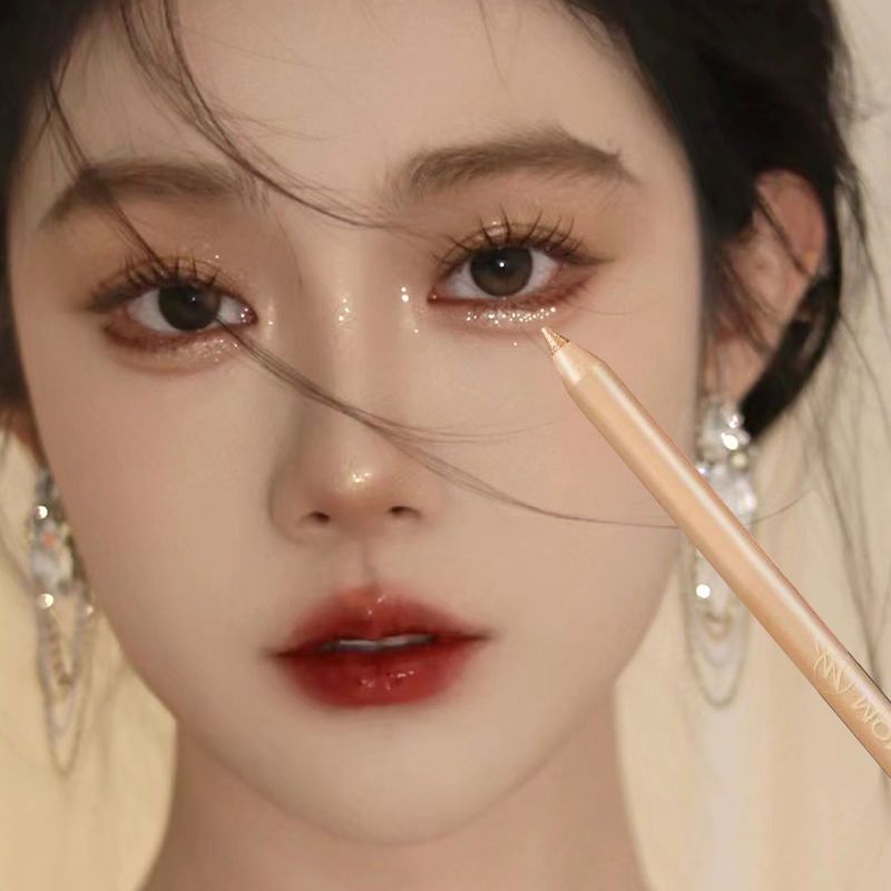 爆閃二合一香檳臥蠶筆女珠光提亮眼妝眼線膠筆防水不暈染神器啞光