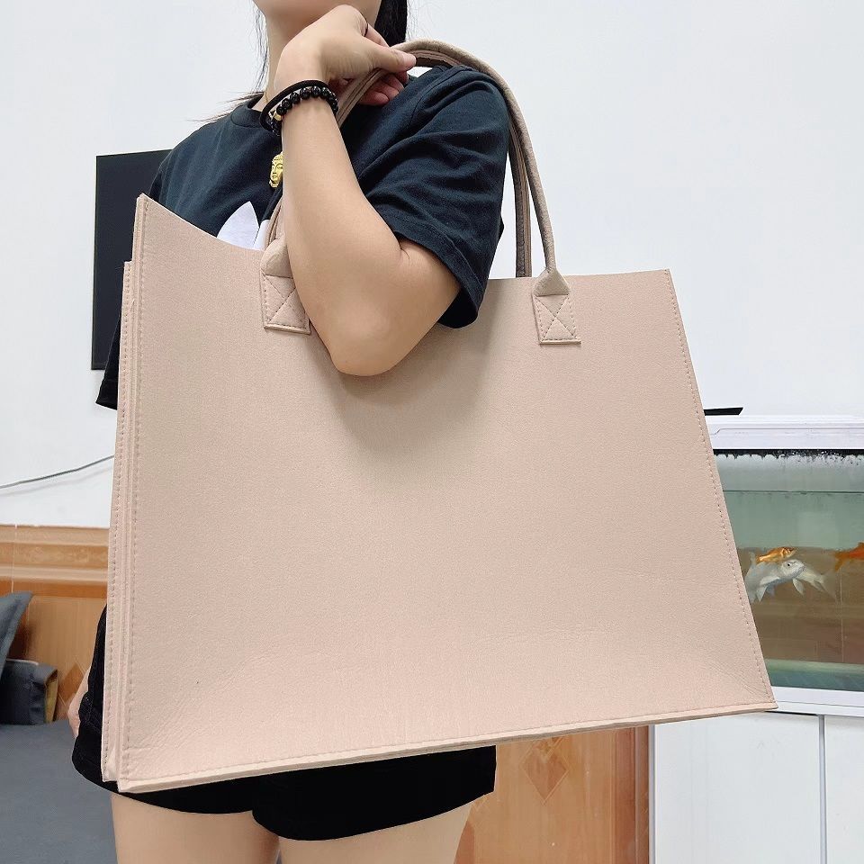 Felt Bag Shopping Bag Travel Thickened Portable Felt Autumn And Winter All-Match Large-Capacity Women'S Bag Shoulder