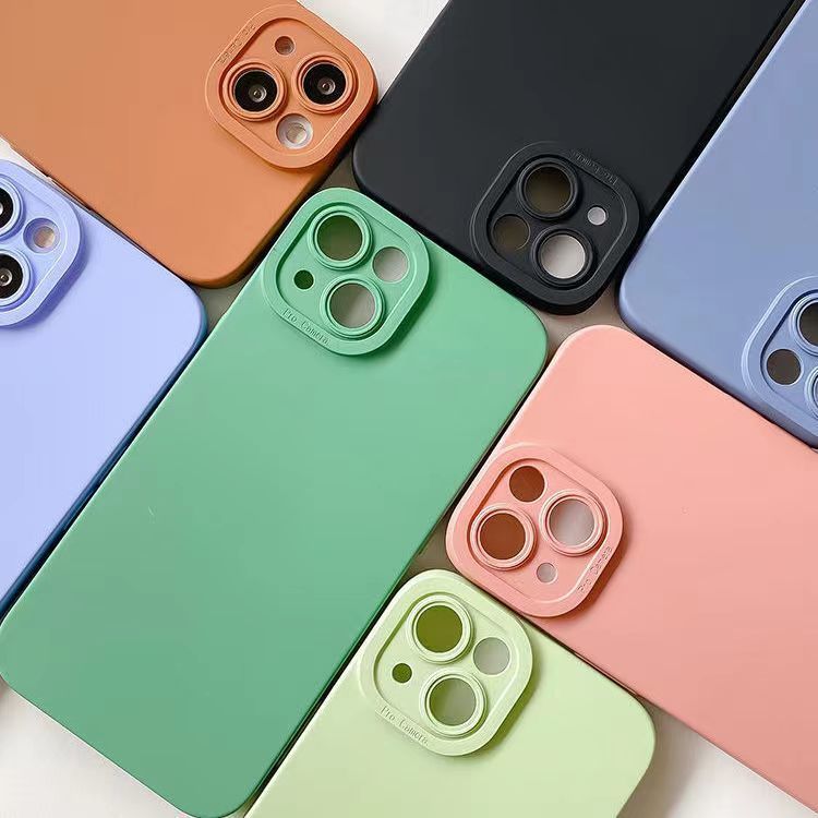 Solid color 15/14 phone iPhone 12/13 Promax soft case XS/XR all inclusive/78p/6p anti drop_voghion.com