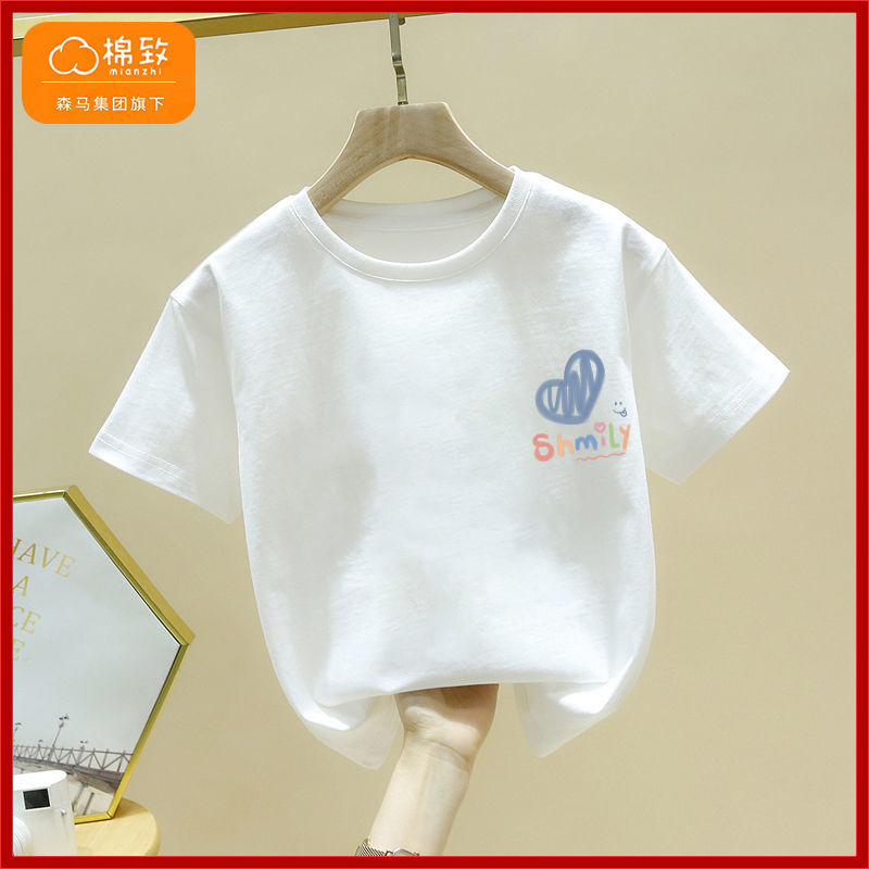 Semir cotton for children's clothing girls short-sleeved t-shirt cotton t-shirt  new summer clothes foreign style top trend