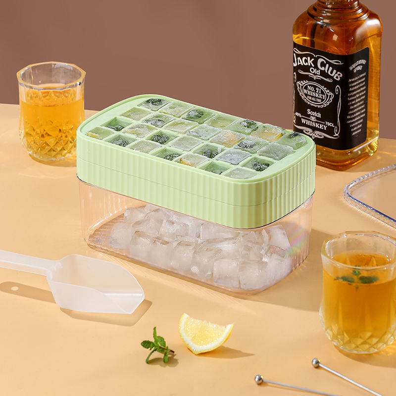 制冰盒硅胶冰格网红速冻冰块的模具家用自制冰粒神器制冰盒子带盖