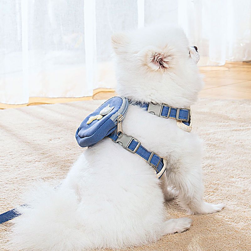 Vest style dog and cat traction rope, walking dog rope, dog chain, carrying belt, puppy, small dog, teddy bear, cat supplies