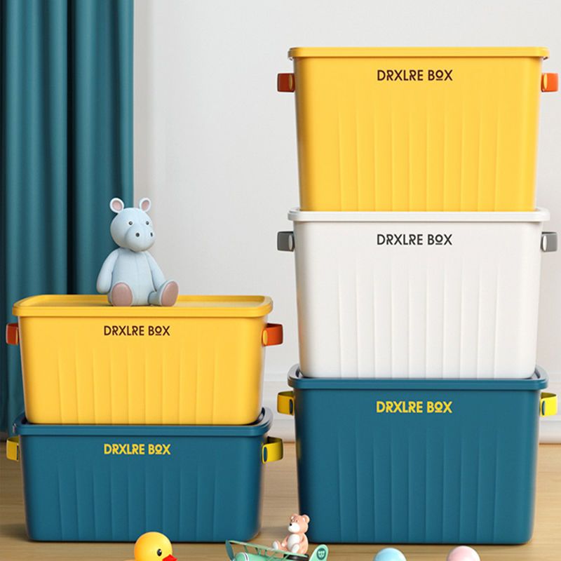 杂物收纳箱 玩具零食整理筐 衣柜客厅家用储物盒带盖塑料置物箱子