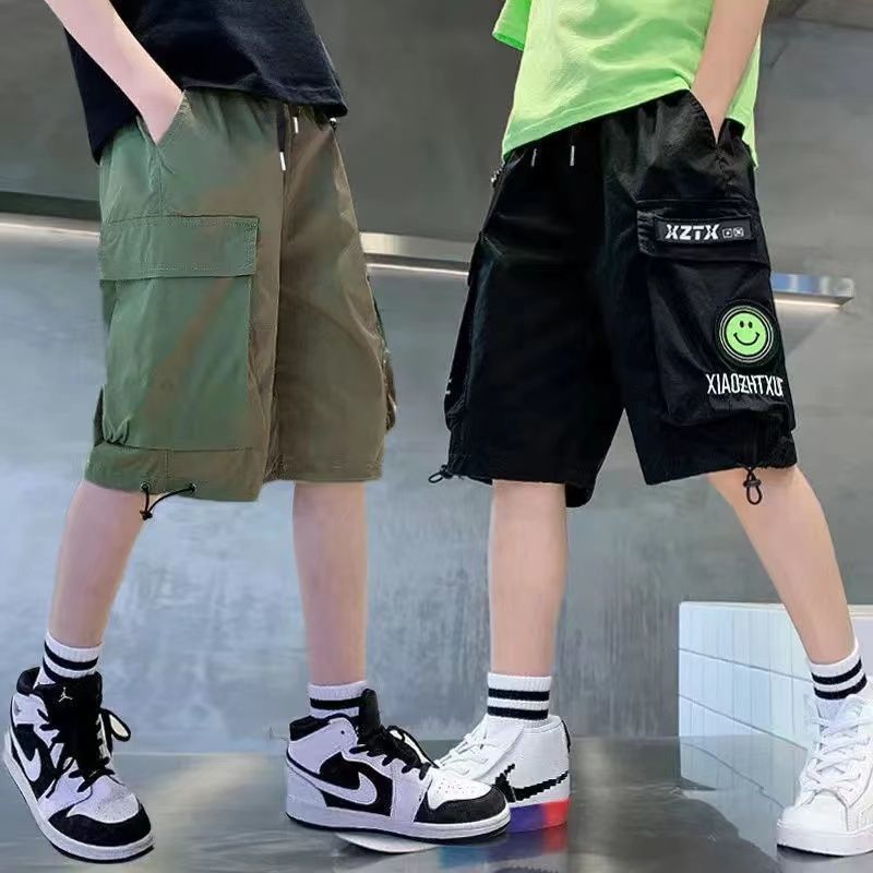 Summer boy's tooling shorts, boys' and children's quick-drying five-point pants, middle and big children's thin pants, casual children's sports pants