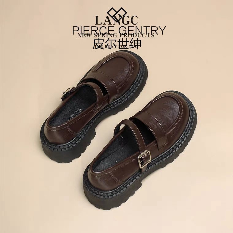 Pierre Shigen thick-soled Japanese jk small leather shoes women's all-match retro British style 2022 new Mary Jane shoes