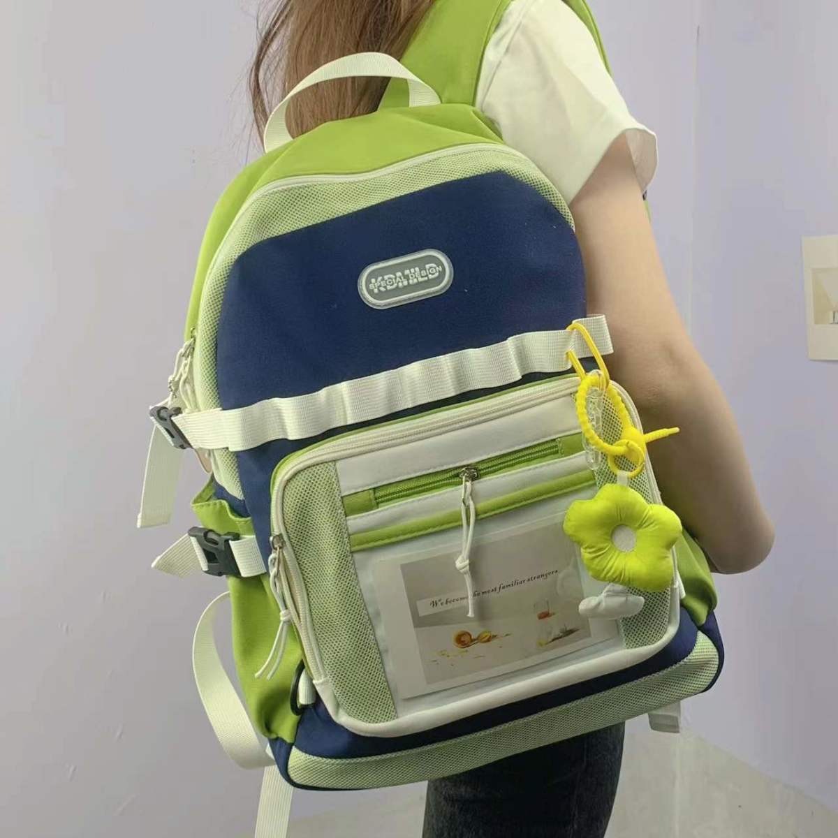 2023 backpack new large-capacity ins high-end tooling schoolbag female college student retro computer backpack trend