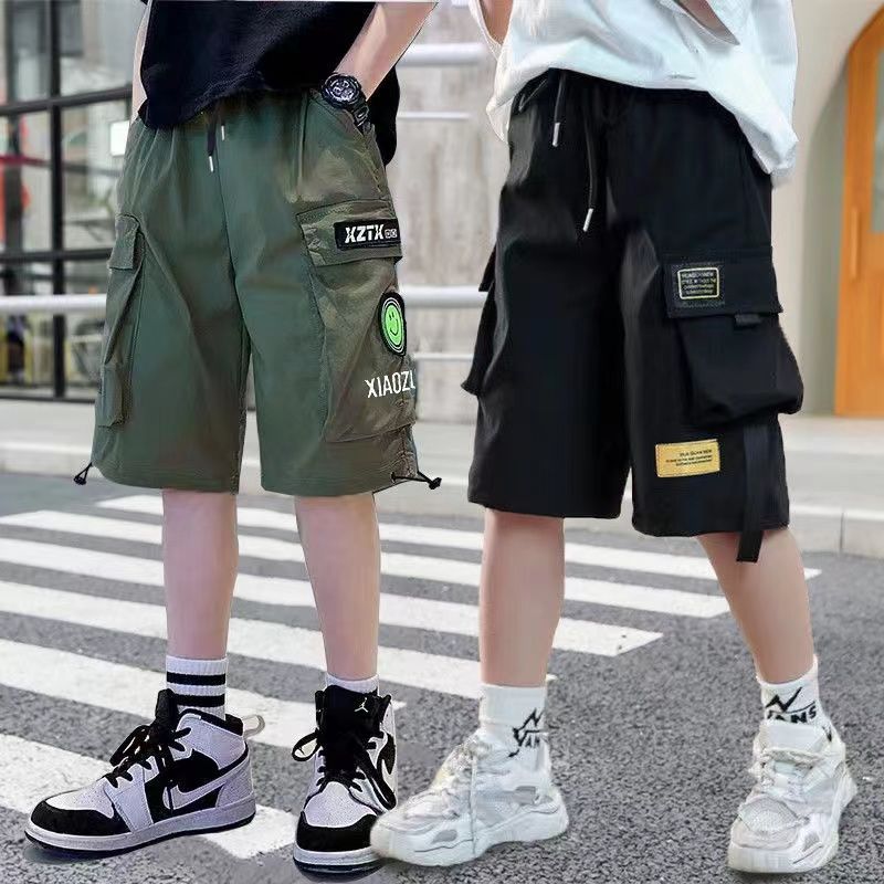 Summer boy's tooling shorts, boys' and children's quick-drying five-point pants, middle and big children's thin pants, casual children's sports pants