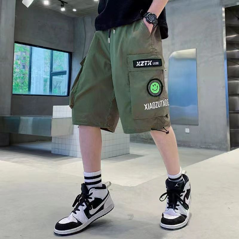 Summer boy's tooling shorts, boys' and children's quick-drying five-point pants, middle and big children's thin pants, casual children's sports pants