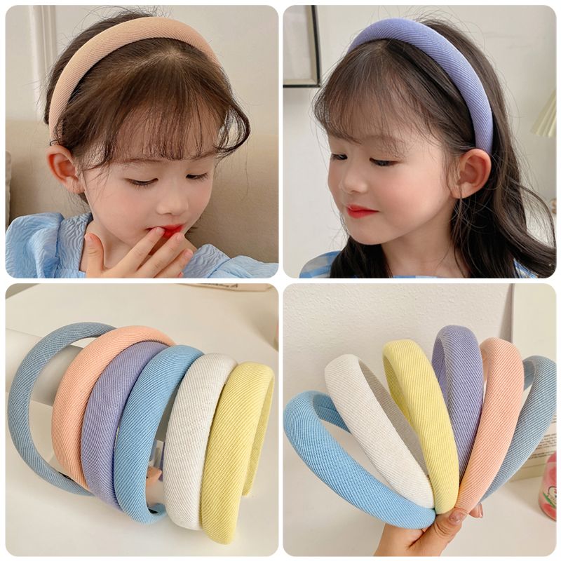 Candy-colored children's hairbands in summer, do not hurt hair, girls and princess super fairy non-slip hair pressure wash face hairpins headband hair accessories