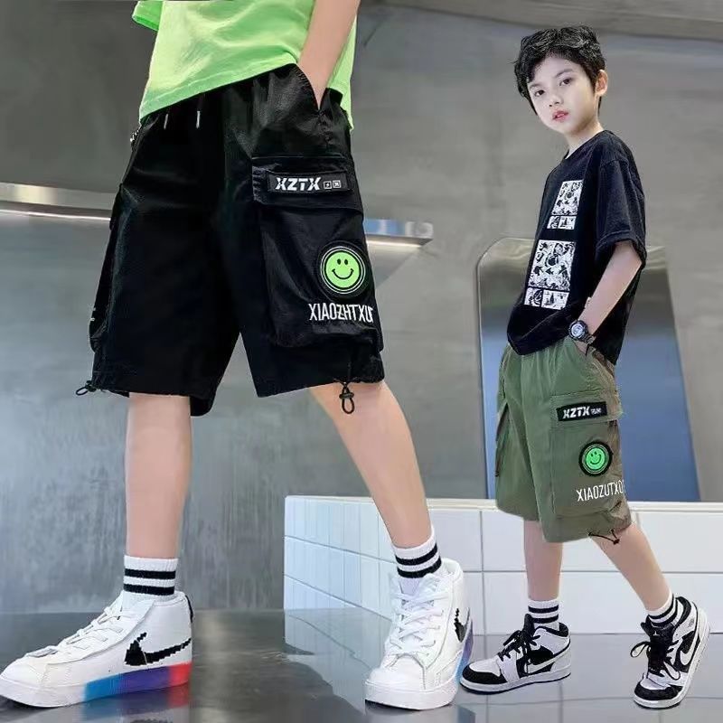 Summer boy's tooling shorts, boys' and children's quick-drying five-point pants, middle and big children's thin pants, casual children's sports pants